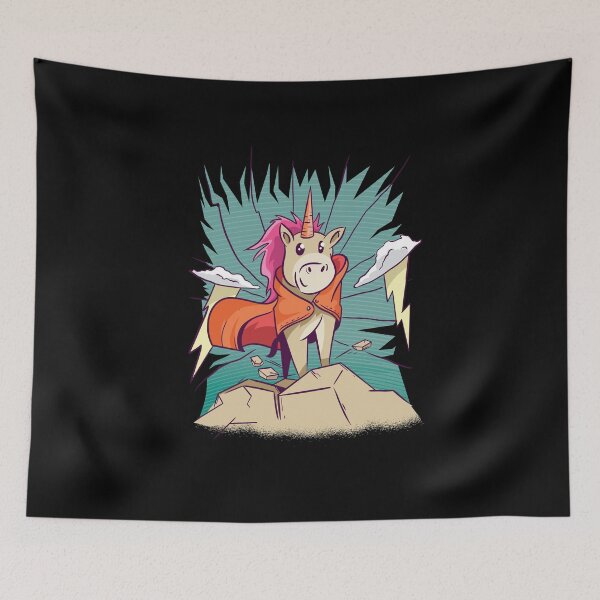 Item preview, Cute unicorn on the mountain designed and sold by Frergo.