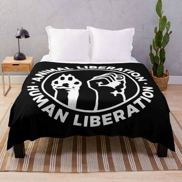 Item preview, Animal liberation Human liberation logo 1980 designed and sold by Vegan Quotes and Memes.