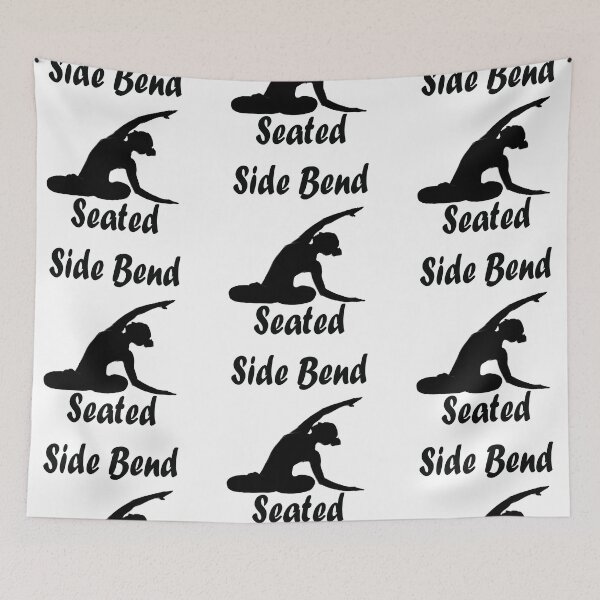 Item preview, Yoga Pose Parsva Sukhasana Seated Side Bend designed and sold by SadSacDesigns.