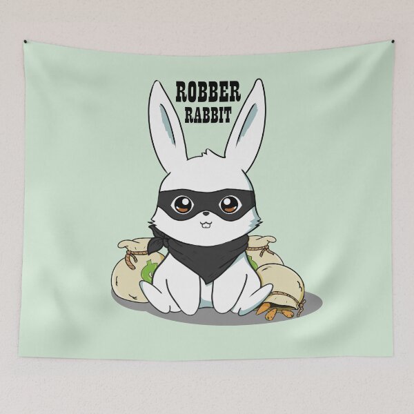 Item preview, Cute Robber Rabbit Cartoon designed and sold by AshStore.