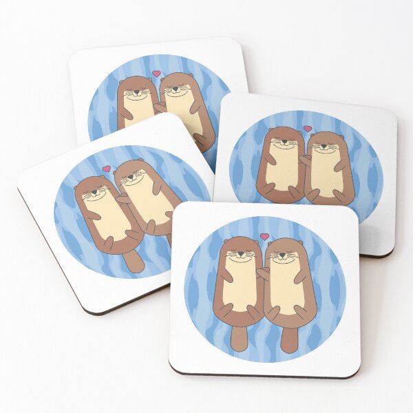 Item preview, Significant Otter Otters in Love holding hands designed and sold by StudioUnrefined.
