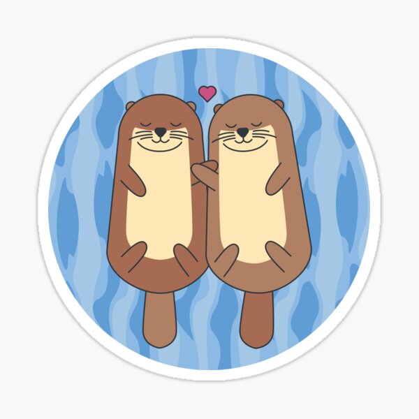 Artikel-Vorschau von Bedeutende Otter Otter in der Liebe Händchen haltend, designt und verkauft von StudioUnrefined.