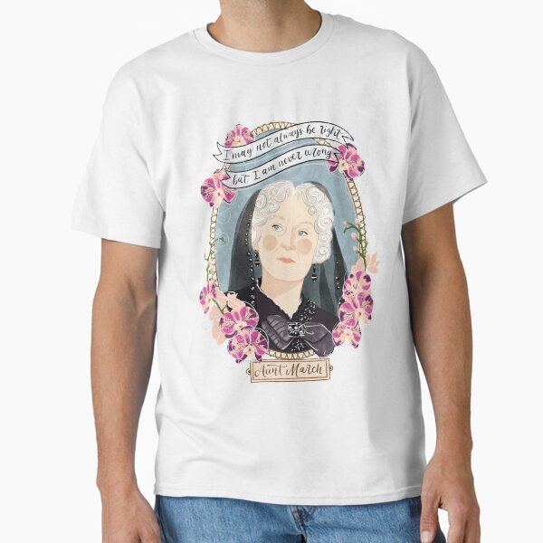 Little Women potraits: Aunt March botanical illustration Classic T-Shirt