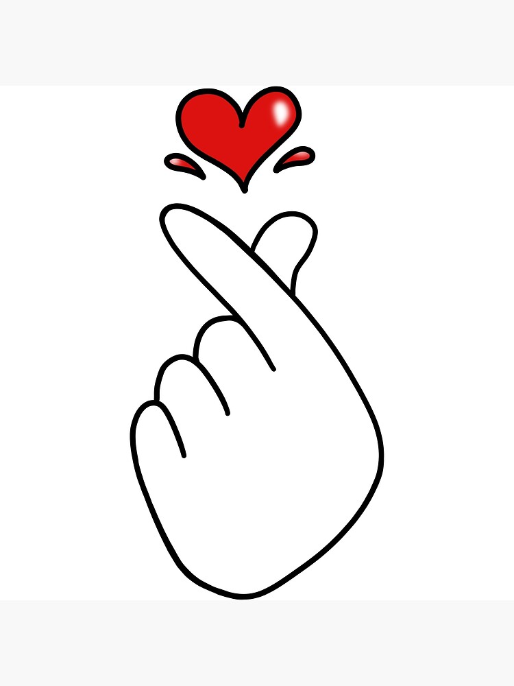 Korean Love Heart Greeting Card By Erenstream Redbubble