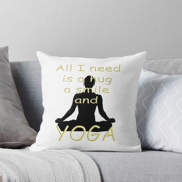 Item preview, Yoga Babe - Lotus Pose All I need is a hug a smile and Yoga designed and sold by SadSacDesigns.