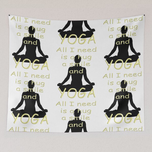 Item preview, Yoga Babe - Lotus Pose All I need is a hug a smile and Yoga designed and sold by SadSacDesigns.