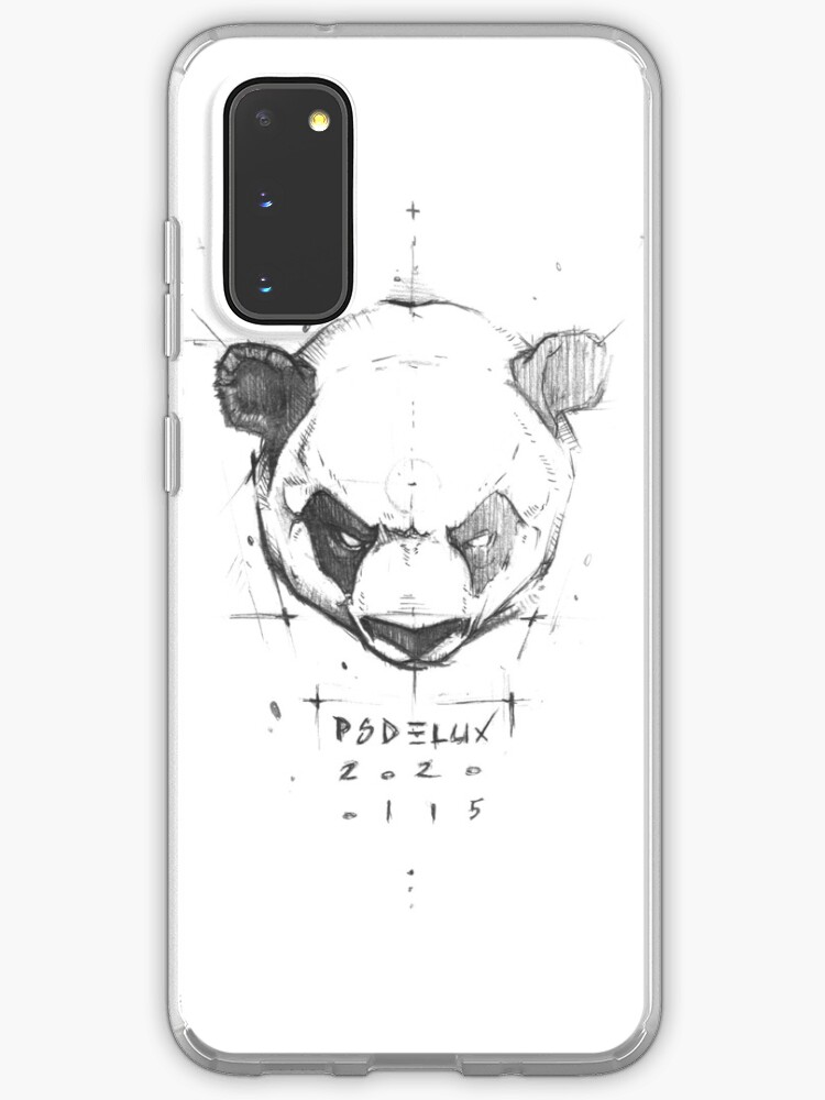 Funda Y Vinilo Para Samsung Galaxy Dibujo A Lapiz Panda Psdelux De Psdelux Redbubble