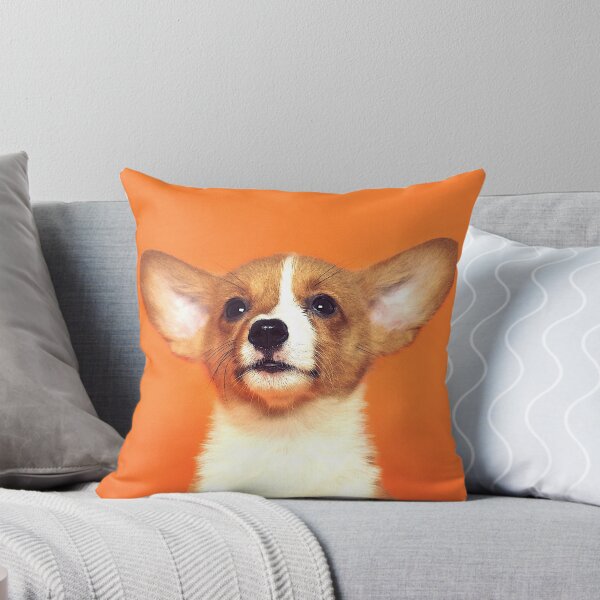 Item preview, Corgi Pup on Orange designed and sold by Emma Parrish.