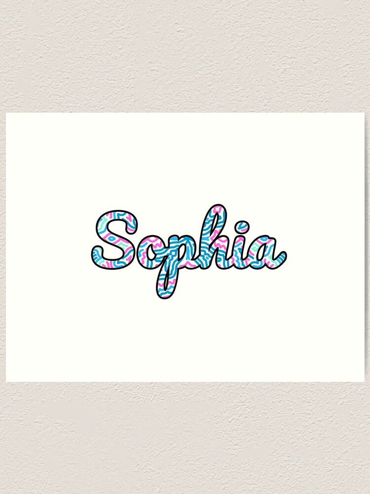 Sophia Handwritten Name Art Print By Inknames Redbubble