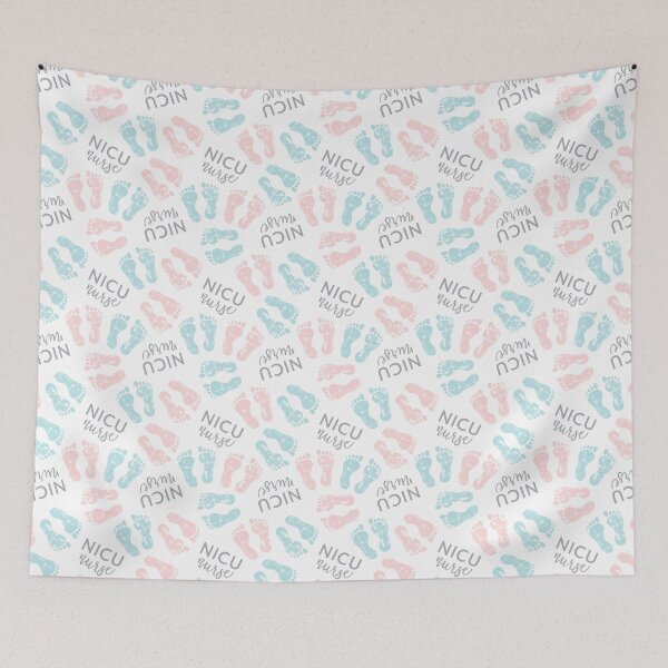 Item preview, NICU Nurse - baby foot prints designed and sold by littlearrow.