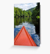 Kayaking in river Greeting Card