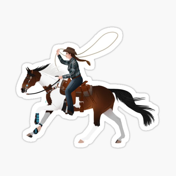 Item preview, Bay Pinto Roping Horse - Equine Rampaige designed and sold by equinerampaige.