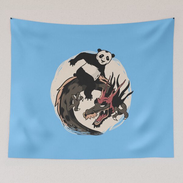 Item preview, Panda rides Chinese dragons designed and sold by DerSenat.