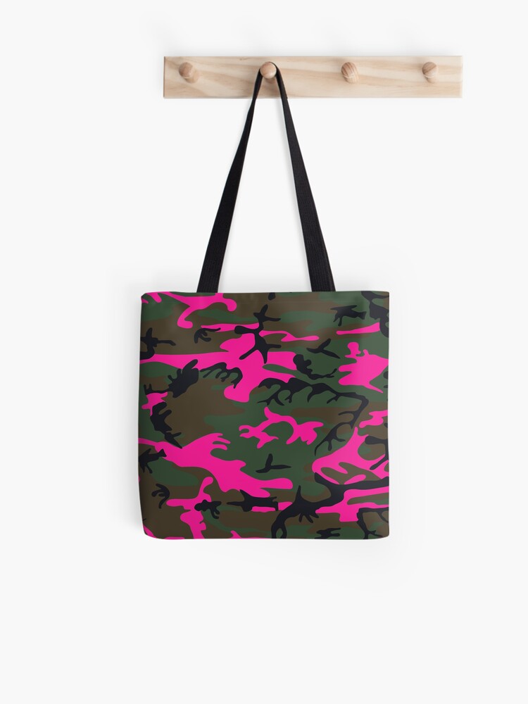 pink camo tote bag