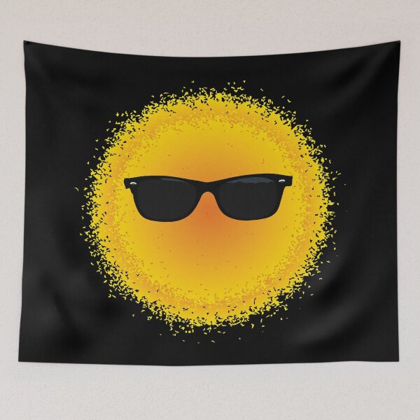 Item preview, Distressed sun wearing sunglasses designed and sold by Gerald Waters.