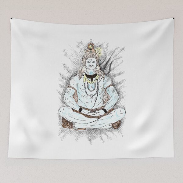 Item preview, lord shiva t-shirt | lord shiva sketch t-shirt  designed and sold by KARTICK DUTTA.