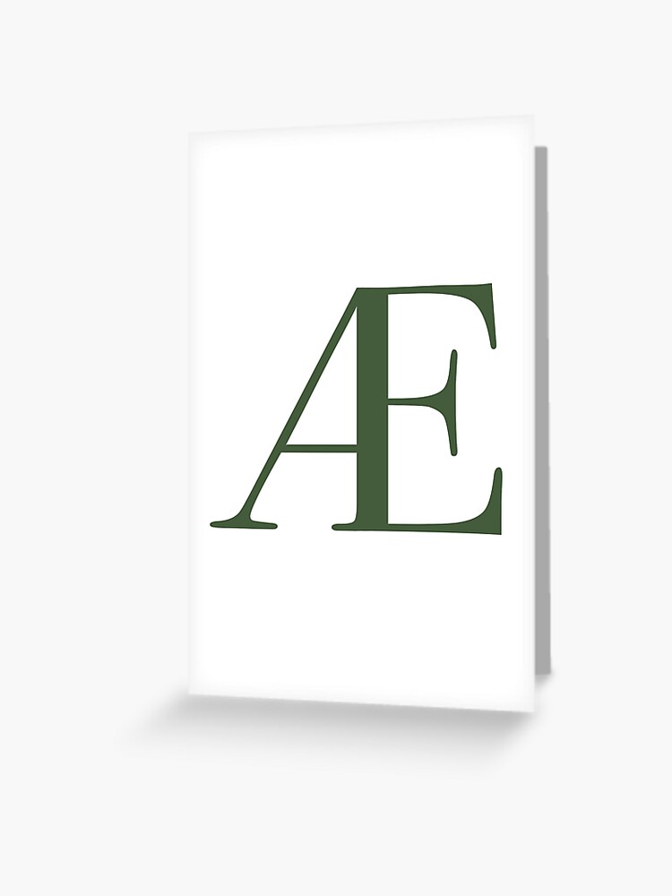 Danish Letter Ae Green Greeting Card By Tenementartster Redbubble