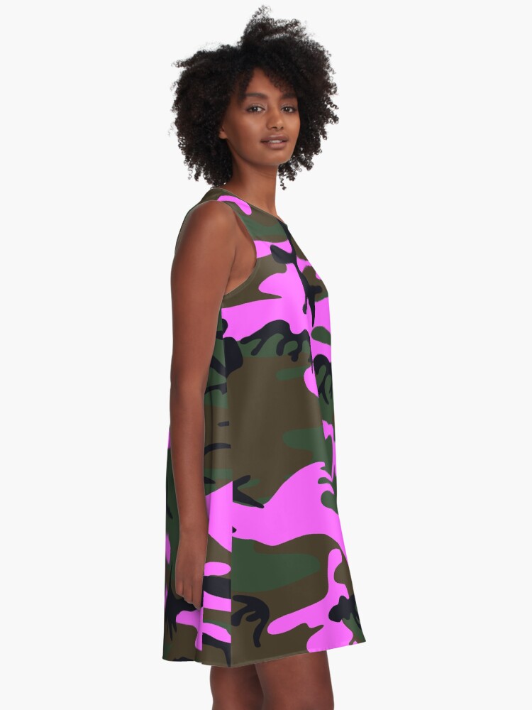pink camouflage dress
