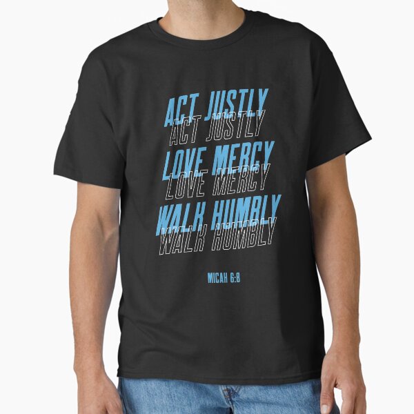 Vista previa del artículo con la obra «Actuar con justicia Amor Misericordia Caminar humildemente», diseñado y vendido por Thaleeyaa.