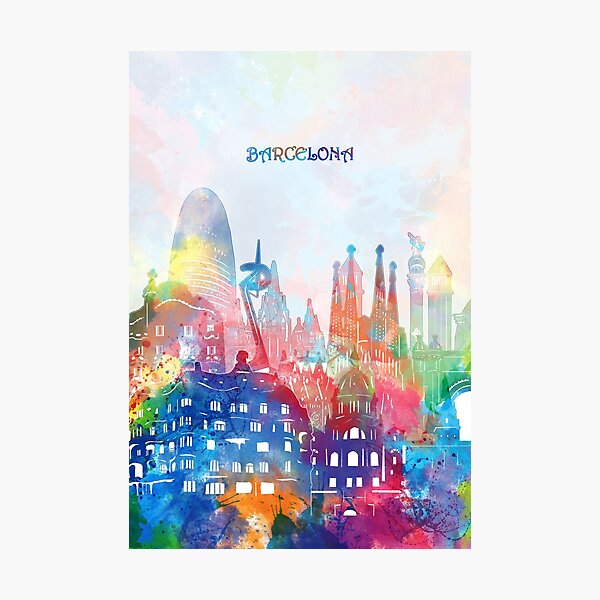 Item preview, barcelona skyline designed and sold by BekimART2.