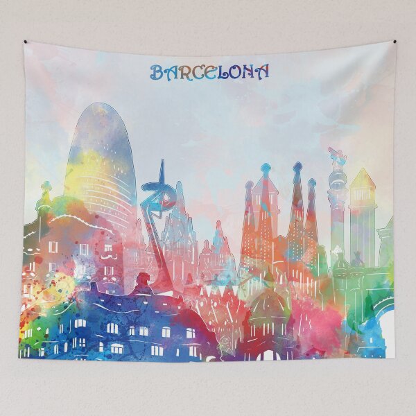 Item preview, barcelona skyline designed and sold by BekimART2.