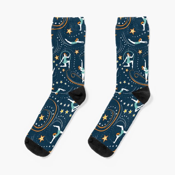 Circus Performers 1920s Acrobats on dark navy Socks