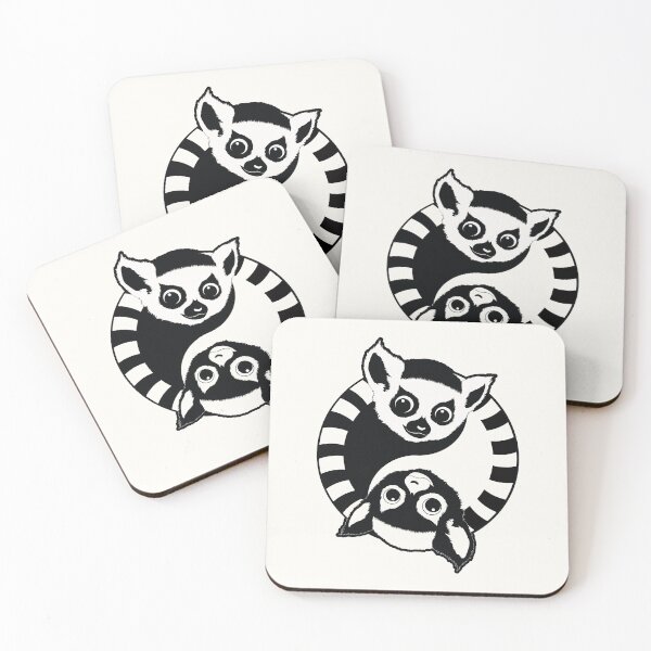 Item preview, #YinYangANIMAL no. 6: LEMUR designed and sold by dorabarkoczi.