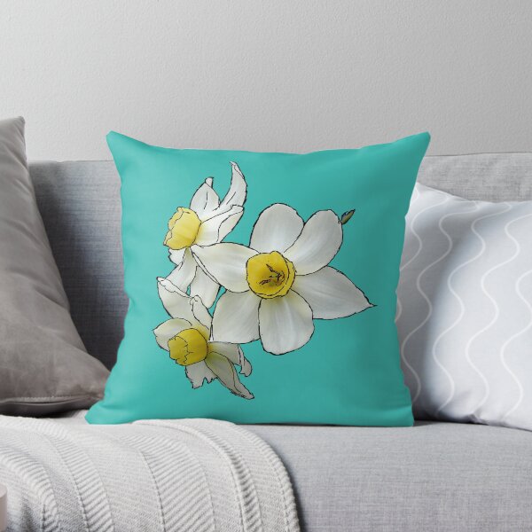 Spring Daffodils Throw Pillow