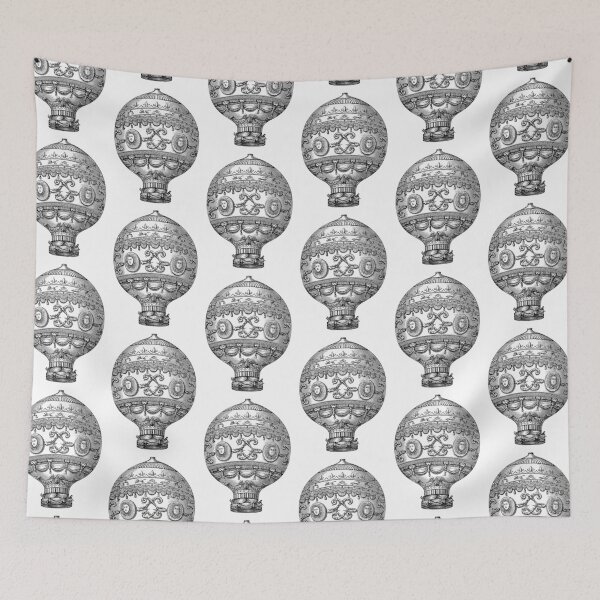 Item preview, Vintage Hot Air balloon Illustration designed and sold by RosalieReeves.
