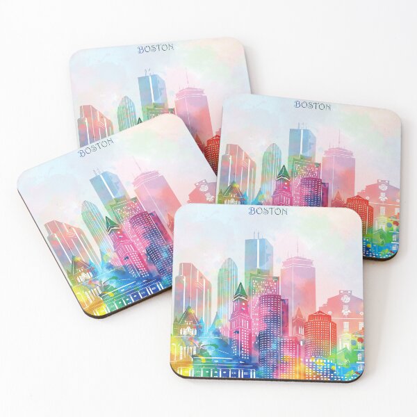 Item preview, boston skyline designed and sold by BekimART2.