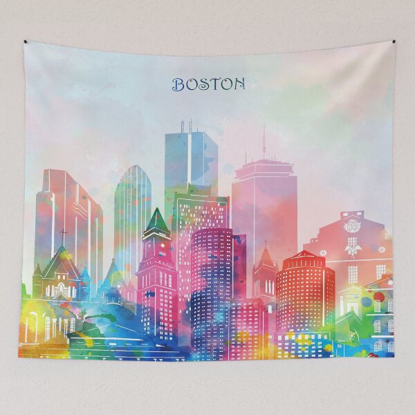 Item preview, boston skyline designed and sold by BekimART2.