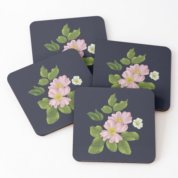 Item preview, Floral wild rose and tea plant pattern designed and sold by heydaydesign.