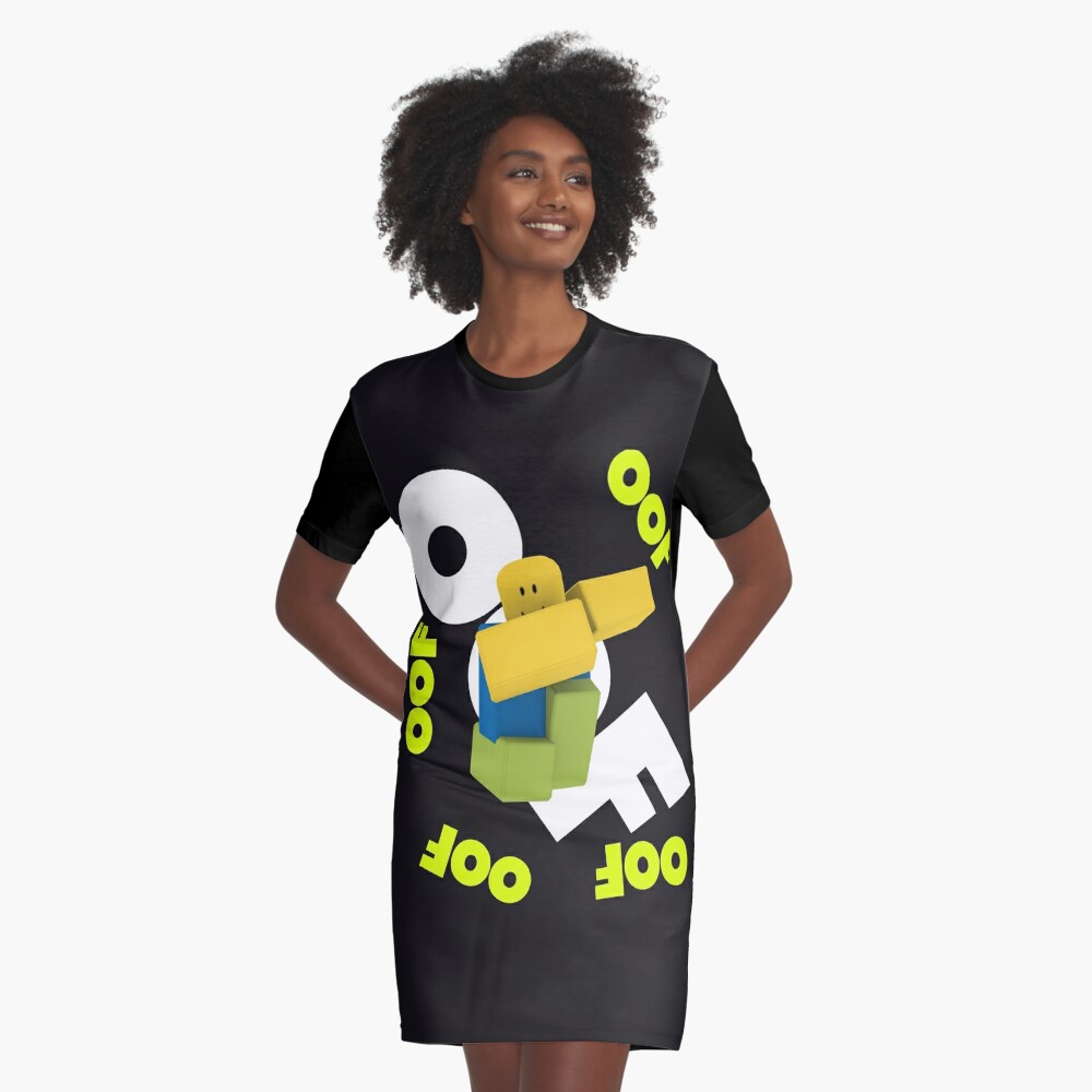 Oof Roblox Meme Dabbing Dancing Dab Noob Gamer Boy Gamer Girl Gift Idea Graphic T Shirt Dress By Smoothnoob Redbubble - roblox shirt black girl