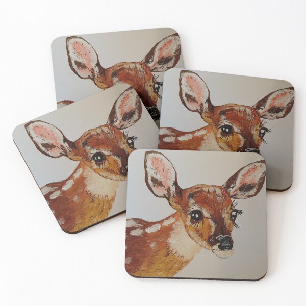 Artikelvorschau, Bambi mit großen Augen (Hirschdruck) entworfen und verkauft von JoSymondsArt.