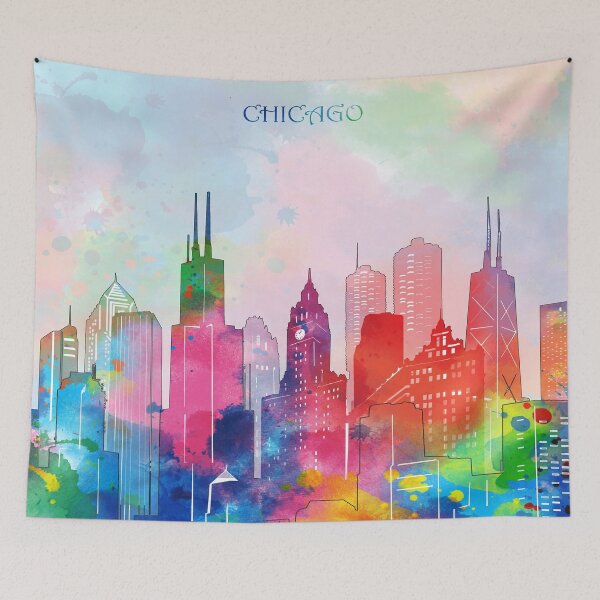 Item preview, chicago skyline designed and sold by BekimART2.