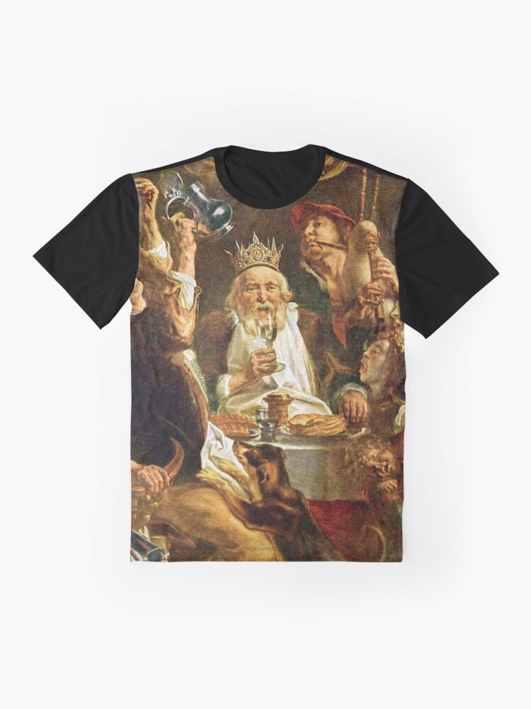 Alternate view of Happy Purim! Esther, King Ahasuerus, Vizier Haman, Mordecai, Torah, drinking feast, Purim, Haman, Esther, Happy Purim, פּוּרִים, Graphic T-Shirt