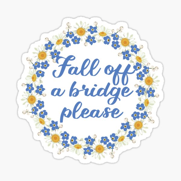 please Schitt\u2019s Creek inspired cross stitch! Fall off a bridge