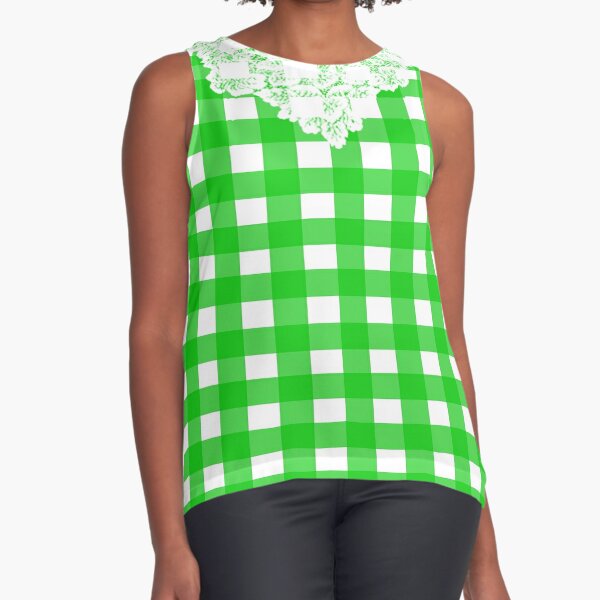 Country Lace - Okra Sleeveless Top