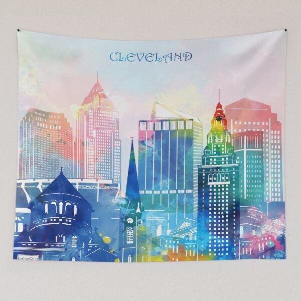 Item preview, cleveland skyline designed and sold by BekimART2.