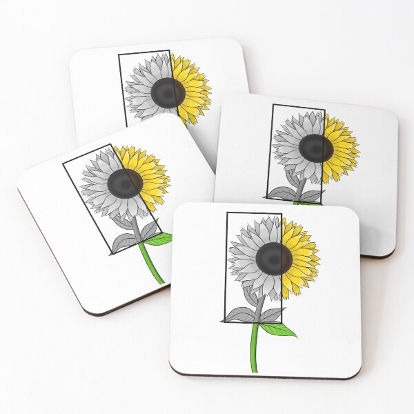 Item preview, Sunflower With Grayscale Cutout designed and sold by isacaste.