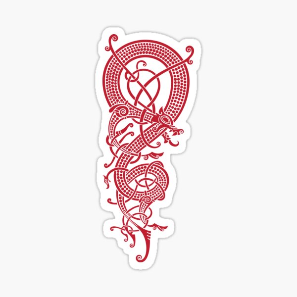 Item preview, The viking dragon Fáfnir (red) designed and sold by Roadkill Creations.