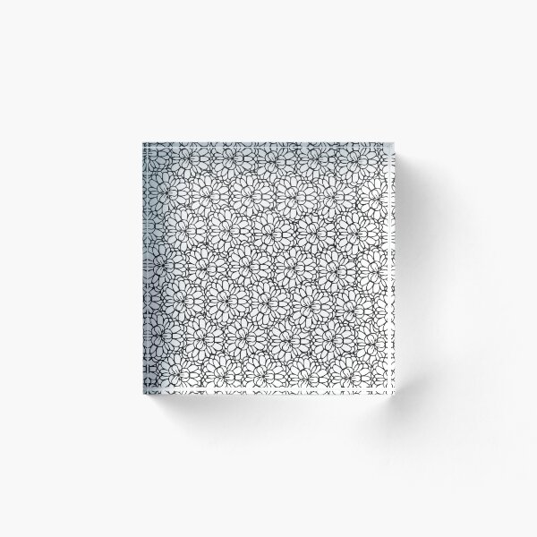 Artikelvorschau, Blumenmuster schwarz und weiß entworfen und verkauft von LeneMoldestad.
