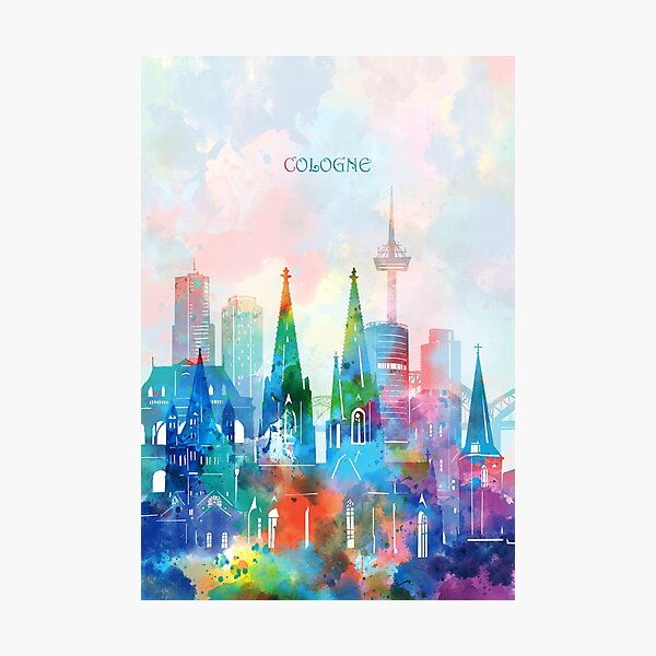 Cologne Skyline Wall Art Redbubble