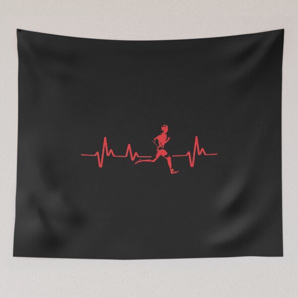 Item preview, Running heartbeat Cross country track running for men boys designed and sold by hadleydesigns.