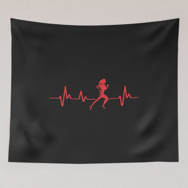 Item preview, Running heartbeat Cross country track running for women designed and sold by hadleydesigns.