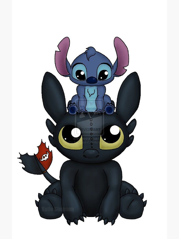 "Stitch And Toothless " Sticker by unknownavocado | Redbubble