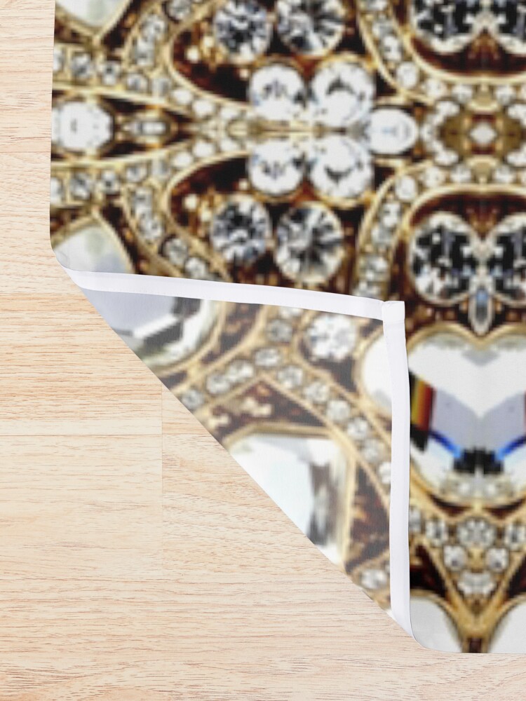 Alternate view of jewelry gemstone silver crystal champagne gold rhinestone Shower Curtain
