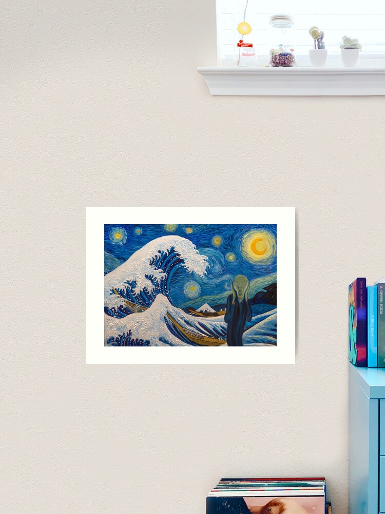 Masterpiece Mashup - Edvard Munch The Scream, Hokusai