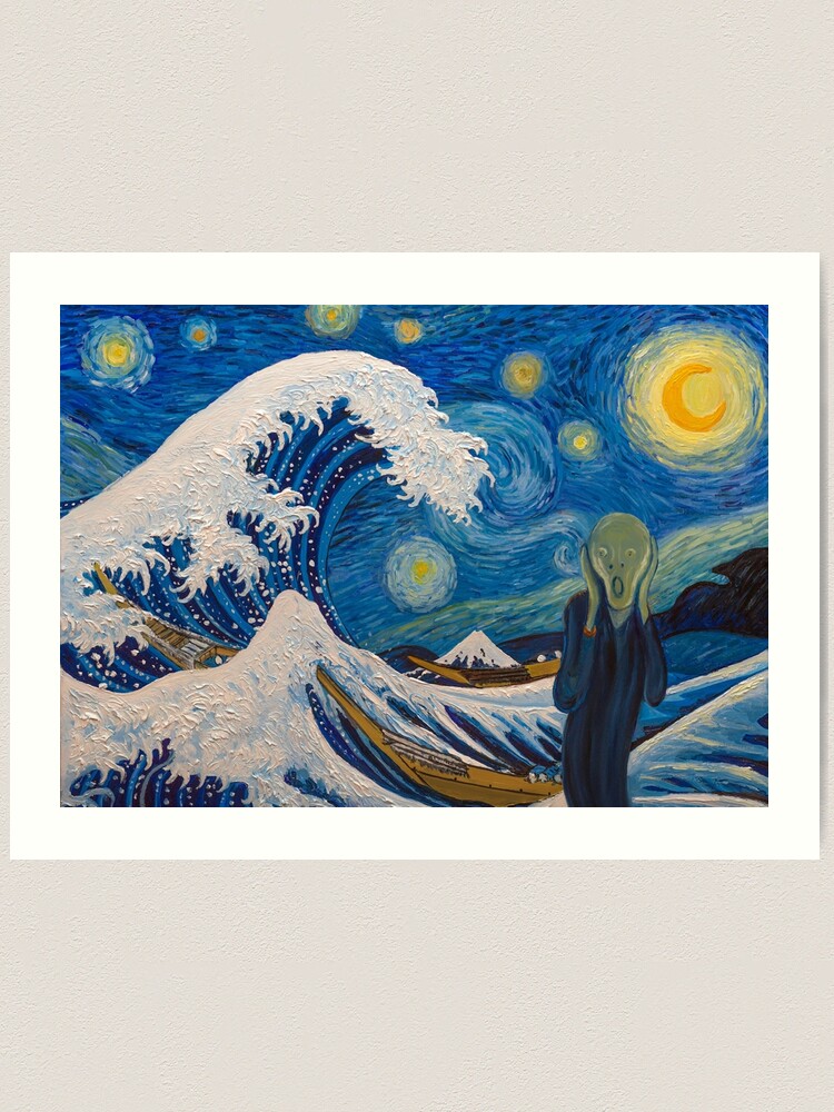 口コミ サイト 商品 Edvard - Mashup Masterpiece Munch Hokusai Scream, The アート・デザイン・音楽