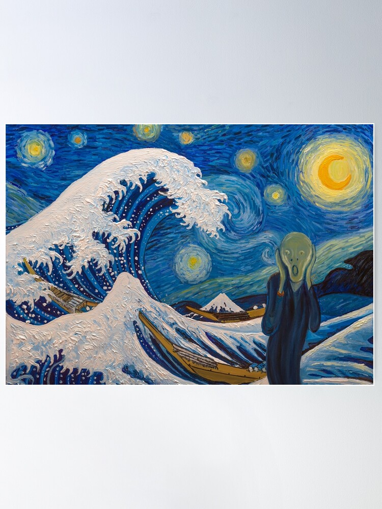 アート・デザイン・音楽 Arte Dalle Origini A Van Gogh Starry night painting by artist mark van gogh generative ai